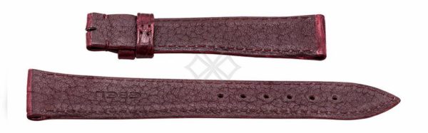15mm burgundy crocodile watch band for Lady Ebel Sport Classic - 2-compressed