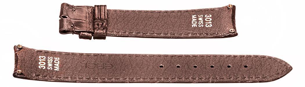 18mm dark brown crocodile skin strap for Ebel Sport Classic watch 3013 Swiss-Made EB478