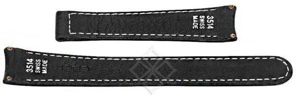 20mm black shark strap for Ebel Sport Classic - 3514 Swiss Made - case screw attachements - EB771