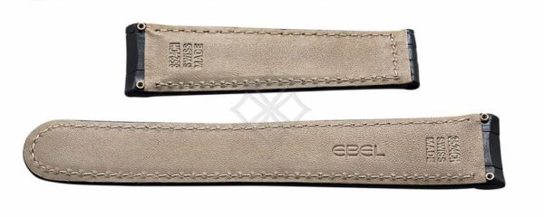 22mm black crocodile skin strap for Ebel 1911 Senior - 3524CH