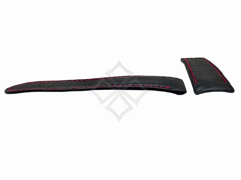 4.7mm thick Ebel crocodile watch band for 1911