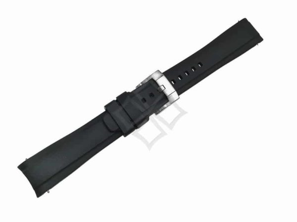 8.25 inches long black rubber watch band by everest for rolex eh5blk