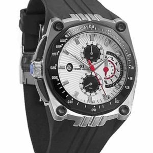 Danish Design Men's White-Dial Stainless Steel Chronograph With Waterproof Rubber Strap (IQ12Q739)