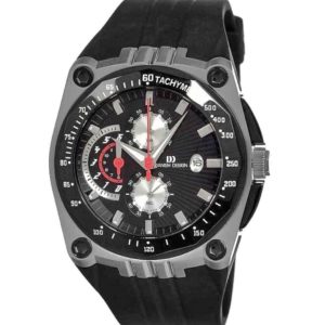 Danish Design Men's Black-Dial Stainless Steel Chronograph With Waterproof Rubber Strap (IQ13Q739)