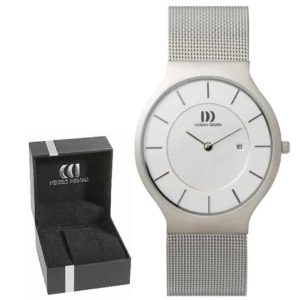 Danish Design Men's Gray-Dial Stainless Steel Wristwatch with Mesh Strap (IQ62Q732)