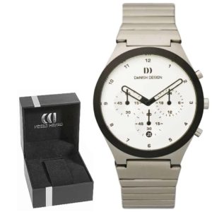 Danish Design Men's Sapphire White-Dial Stainless Steel Anna Gotha Chronograph (IQ62Q885)