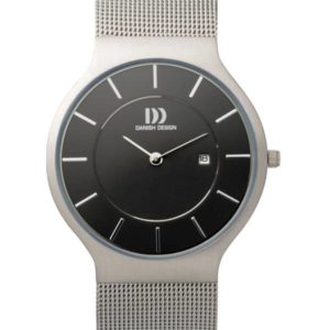 Danish Design Men's Black-Dial Stainless Steel Wristwatch with Mesh Strap (IQ63Q732)