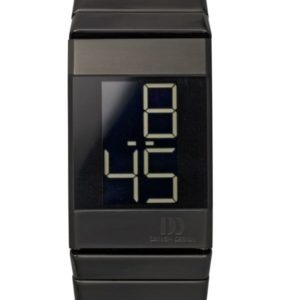 Danish Design Men's Large Black Retro Digital Wristwatch with Steel Bracelet (IQ64Q641)