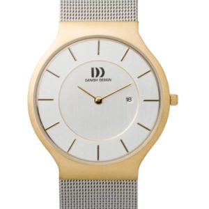Danish Design Men's White-Dial Stainless Steel Wristwatch with Mesh Strap (IQ65Q732)