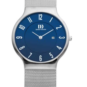 Danish Design Men's Blue-Dial Stainless Steel Wristwatch with Mesh Strap (IQ66Q732)