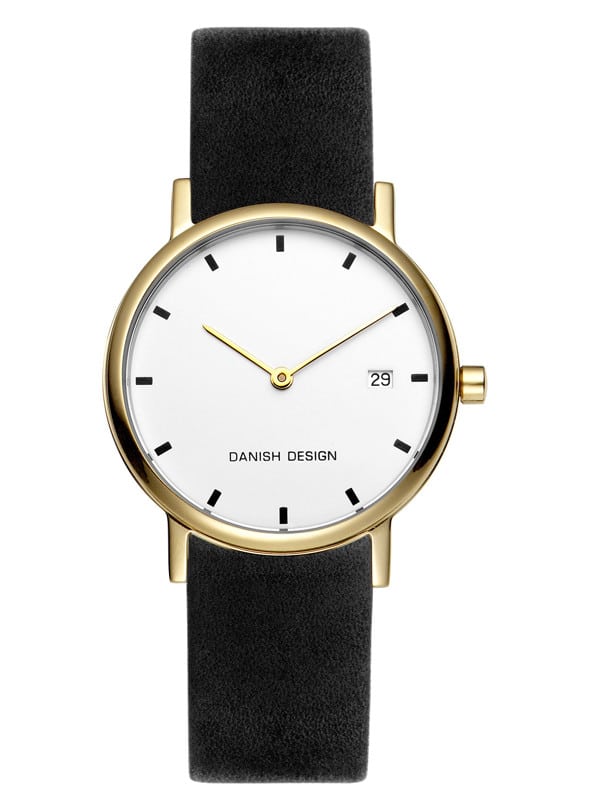 Danish Design Women's White-Dial Titanium Wristwatch with Leather Strap (IV11Q272)
