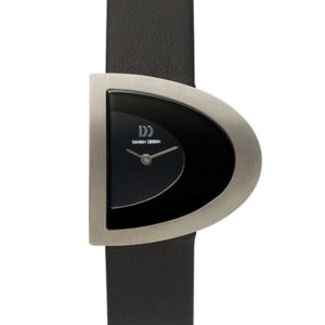 Danish Design Women's D-Curve Gray-Dial Titanium Wristwatch with Gray Leather Strap (IV13Q842)