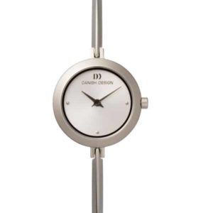 Danish Design Women's Sapphire White-Dial Stainless Steel Wristwatch with Bangle  (IV62Q705)