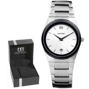 Danish Design Women's White-Dial Stainless Steel Wristwatch With Polished Stainless Steel Bracelet (IV62Q880)