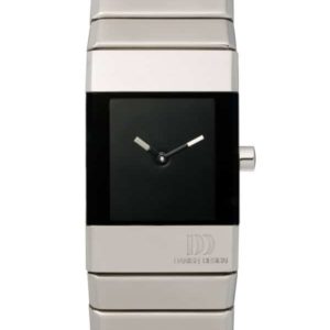 Danish Design Women's Rectangular Black-Dial Stainless Steel Wristwatch with Bracelet (IV63Q767)