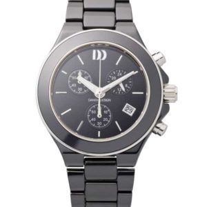 Danish Design Women's Sapphire Black-Dial Black Ceramic Chronograph (IV64Q874)