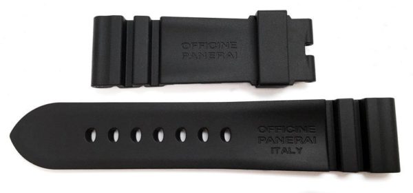 Authentic New Panerai Black Caoutchouc 24-22mm Watch Band
