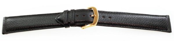 Calfskin Leather Watch Band / Long Black