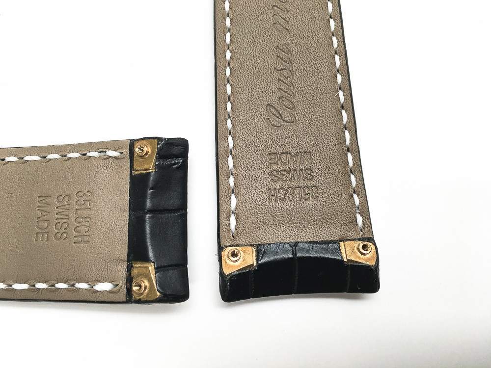 Black Alligator Strap with screw attachments - EB274