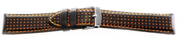 Sport Leather Watch Band / Dotted Pattern Orange