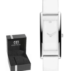 Danish Design Women's Rectangular Matte-Black Stainless Steel Wristwatch With Red Hands (IV13Q895)