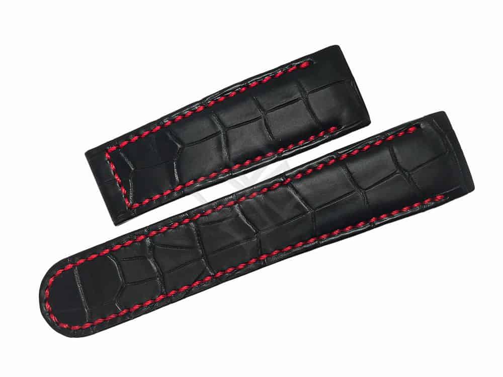EB120 - Ebel 1911 BTR XXL  Chrono - Black Crocodile Red Stitch