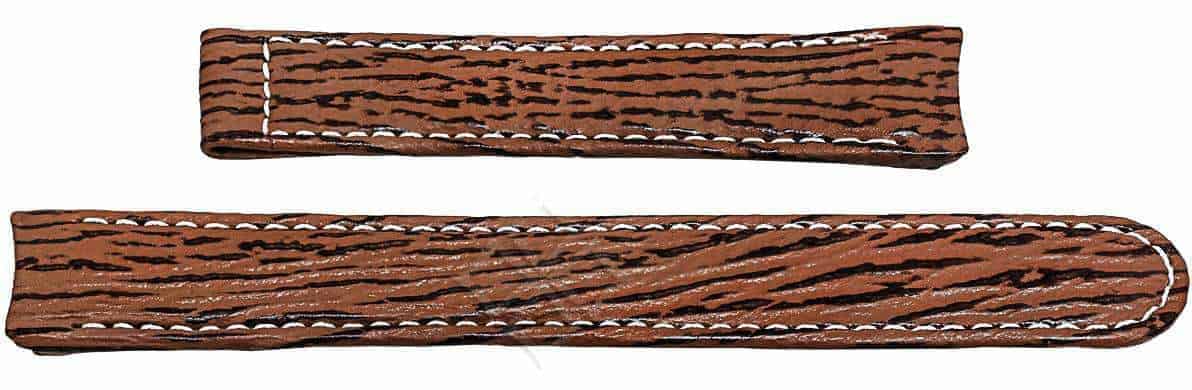 Ebel 1911 brown sharkskin watch band - 20mm wide - EB712
