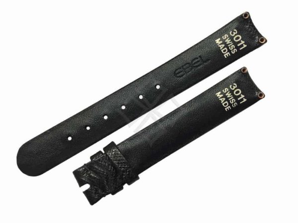 Ebel Black Leather 3011 Swiss Made watch band