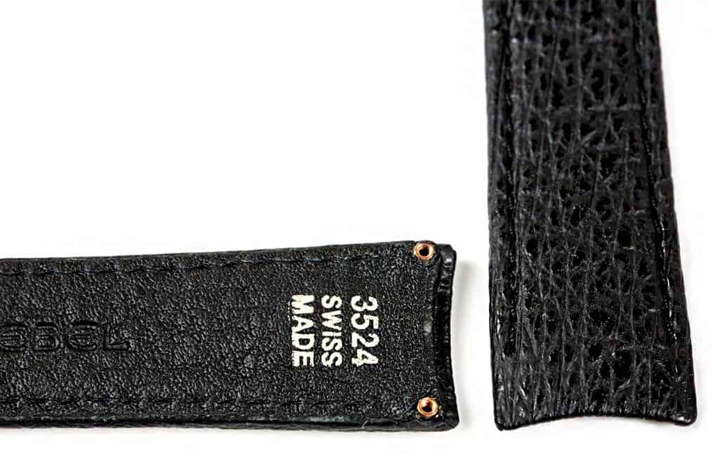 Ebel black shark watch band with screw attachements