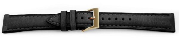 European Leather Black Watch Band  Ecopel 16315