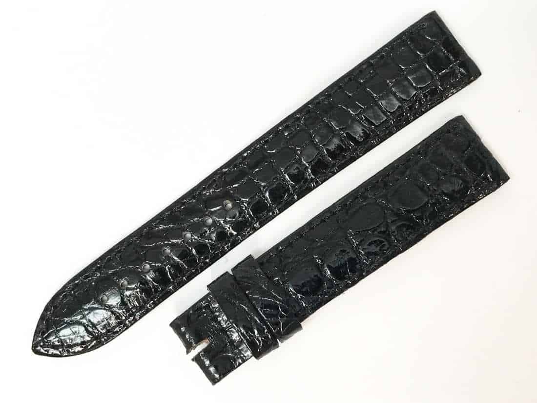Genuine Crocodile Hamilton 18/16mm Black watch band Manhattan Time