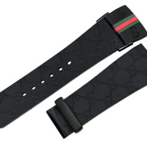 IGU215 - I-Gucci Digital 114 Black Rubber Watch Band YA114207