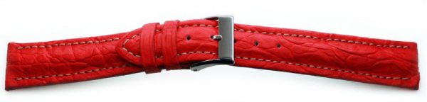 Genuine-Crocodile-Watch-Band-Red