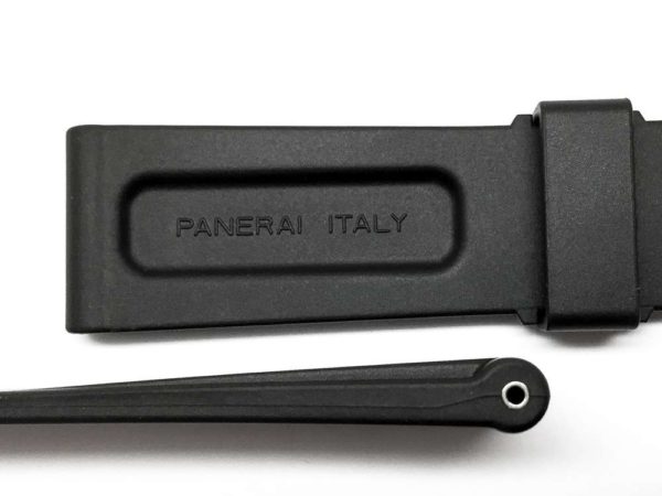 Replacement black rubber band for Panerai 44mm Luminor Marina