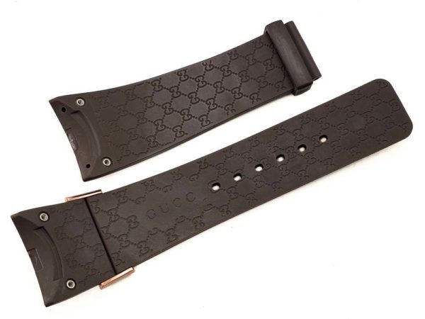 Replacement Genunie 26mm Brown I-Gucci Rubber 26mm Watch Band