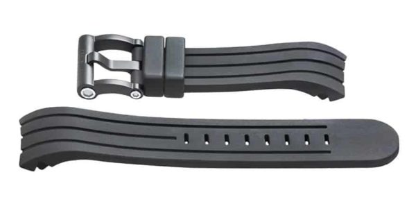 22mm black rubber strap - twb134