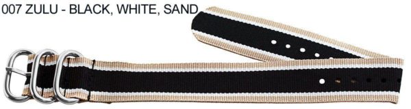 James Bond Nylon Zulu - black, white, sand