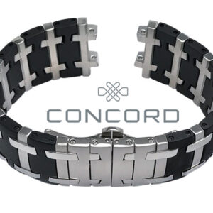 Replacement Steel & Black Bracelet for Concord Saratoga 14.C2.1894.1
