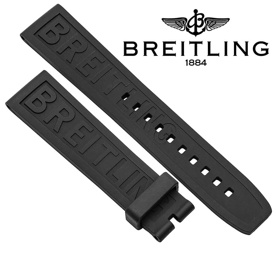 conservatief Vermeend zoeken 20mm Breitling Black Rubber Replacement Watch Band - SWISS MADE - Manhattan  Time Service - Watch Repair