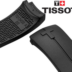 AUTHENTIC TISSOT T-TOUCH 21MM BLACK RUBBER TWO PIECE STRAP BRAND T013420A (4)